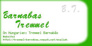 barnabas tremmel business card